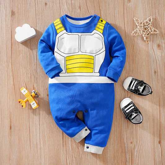Anime Cape Style Baby Romper – Long Sleeve Cotton Bodysuit