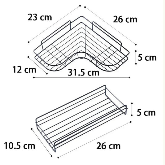 Maximize Space Bathroom Floating Wall Shelf Organizer & Kitchen Storage
