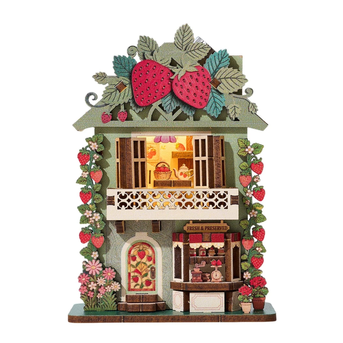 DIY 3D Fridge Magnet Puzzle – Mini House & Animal Dollhouse Model Kit