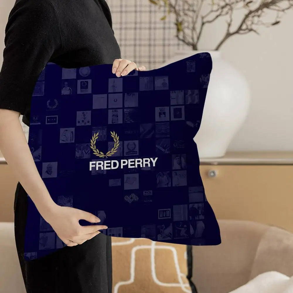 Fred Perry Logo Cushion Cover – Stylish Sofa Throw Pillowcase for Home Décor