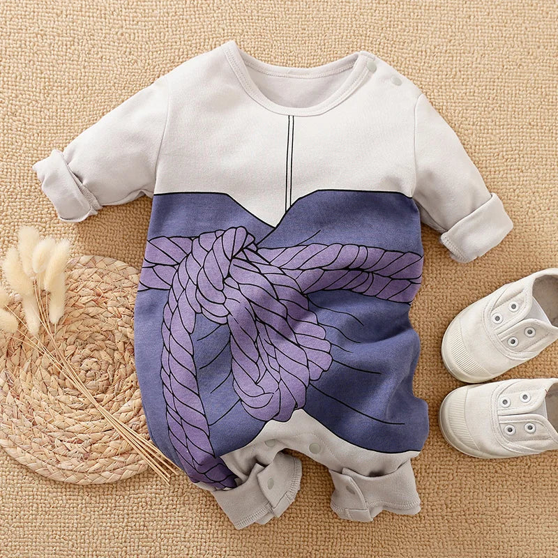 Anime Cape Style Baby Romper – Long Sleeve Cotton Bodysuit