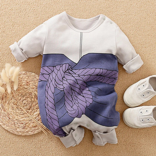 Anime Cape Style Baby Romper – Long Sleeve Cotton Bodysuit