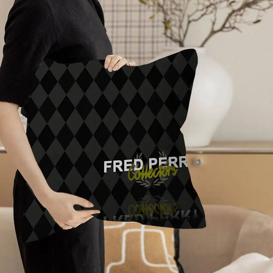 Fred Perry Logo Cushion Cover – Stylish Sofa Throw Pillowcase for Home Décor