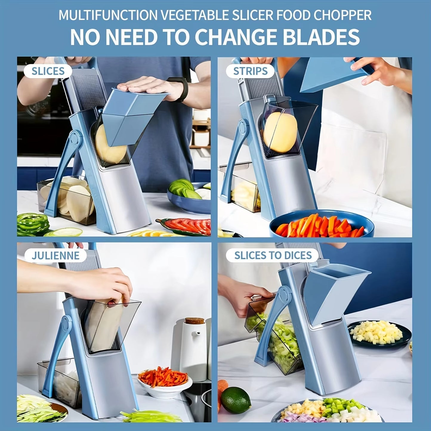 Safe Vegetable Slicer Chopper
