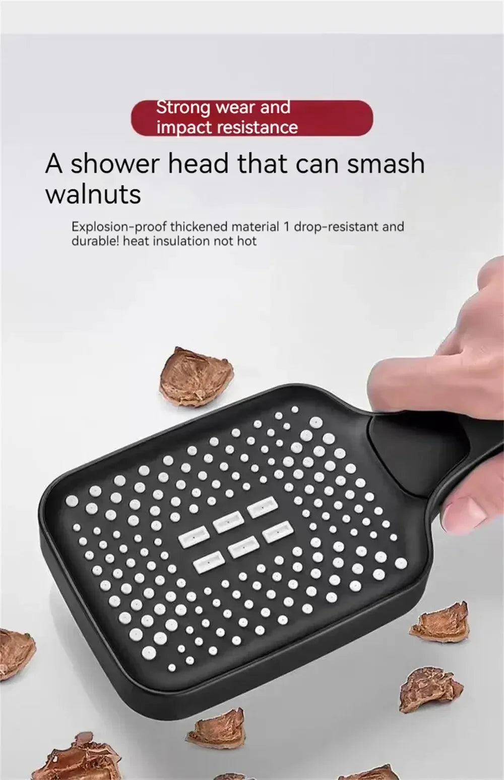 High Pressure Head Water 3-Mode Saving Shower Silver