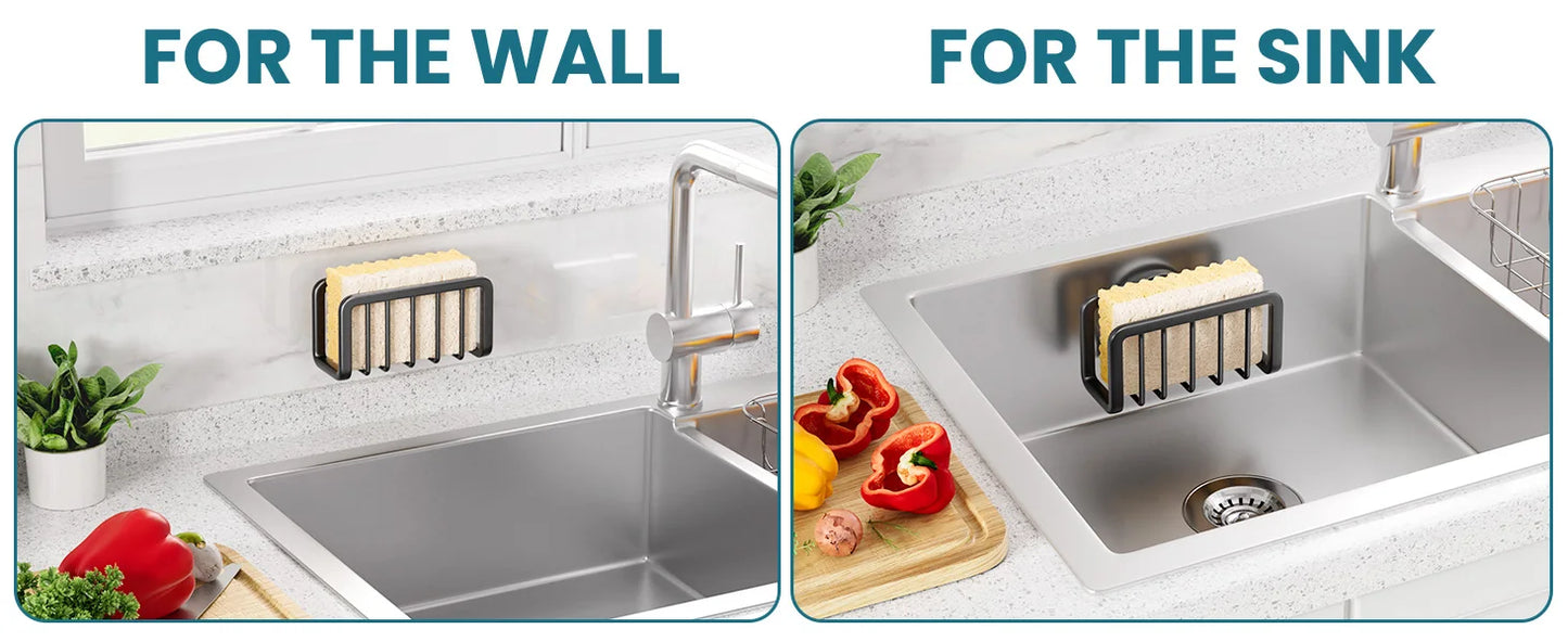 Stainless Steel Kitchen Organizer for Sponges, Rags & Wire Balls