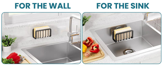 Stainless Steel Kitchen Organizer for Sponges, Rags & Wire Balls