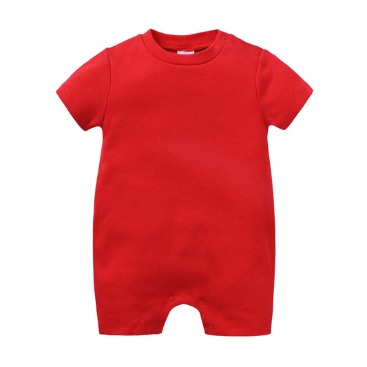 Newborn Cotton Baby Romper Set – Solid Unisex Onesies (1/3/4PCS)