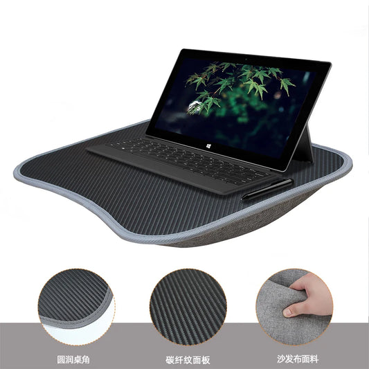 Multifunctional Laptop Desk with Cushion – Portable Lap Table with Mouse Pad