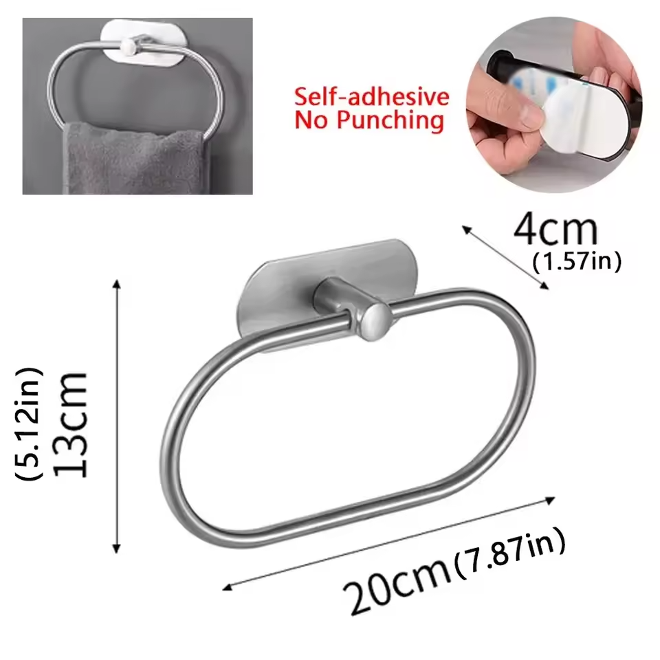 Self-Adhesive Bathroom Towel Holder