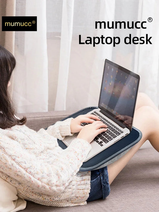 Multifunctional Laptop Desk with Cushion – Portable Lap Table with Mouse Pad