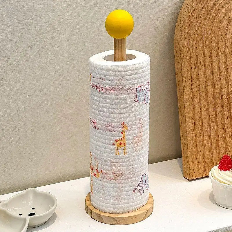 Wooden Toilet Paper Holder and Bathroom Tissue Hanger