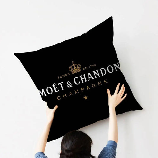 Luxury Champagne-Inspired Cushion Cover – Decorative Pillowcase for Sofa, Bedroom & Home Décor