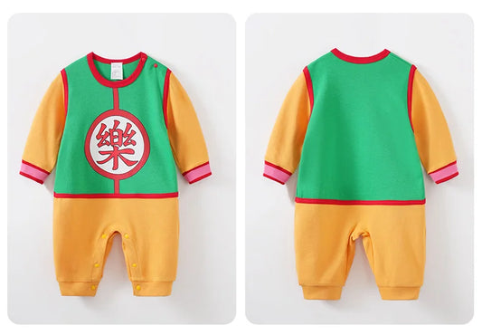 Anime Cape Style Baby Romper – Long Sleeve Cotton Bodysuit