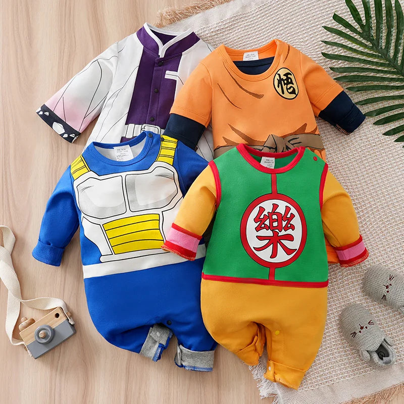 Anime Cape Style Baby Romper – Long Sleeve Cotton Bodysuit