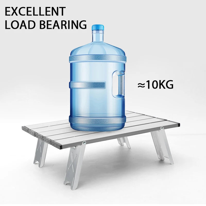 Ultralight Folding Camping Table – Portable Aluminum Roll-Up Outdoor Table