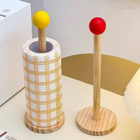 Wooden Toilet Paper Holder and Bathroom Tissue Hanger