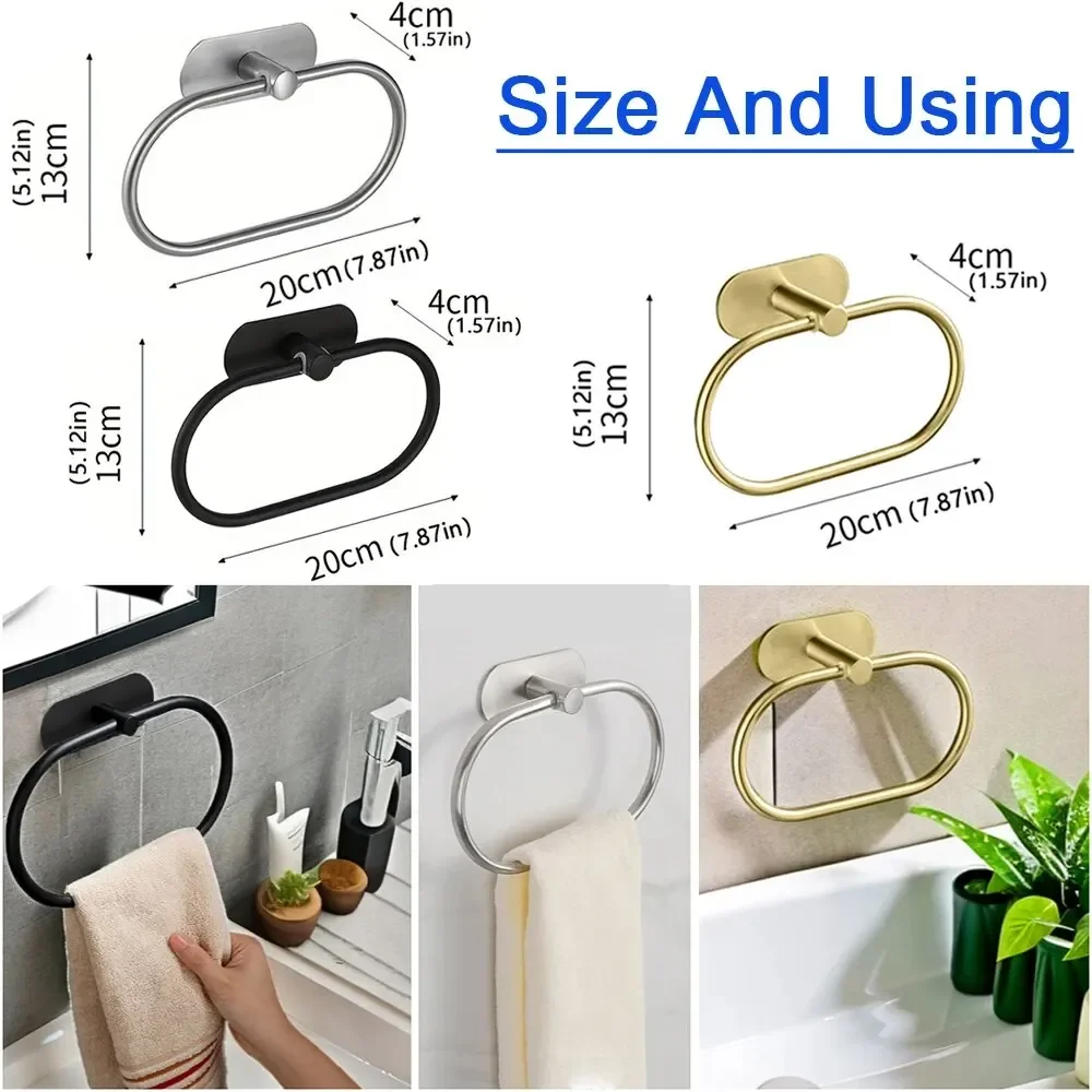 Self-Adhesive Bathroom Towel Holder