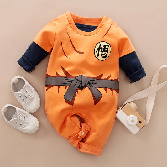 Anime Cape Style Baby Romper – Long Sleeve Cotton Bodysuit