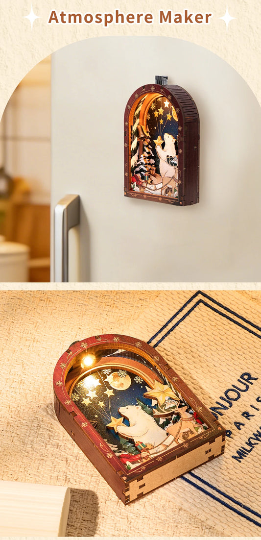 DIY 3D Fridge Magnet Puzzle – Mini House & Animal Dollhouse Model Kit