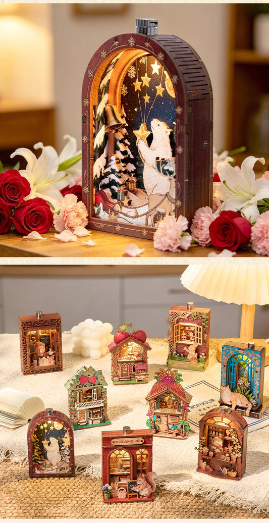 DIY 3D Fridge Magnet Puzzle – Mini House & Animal Dollhouse Model Kit