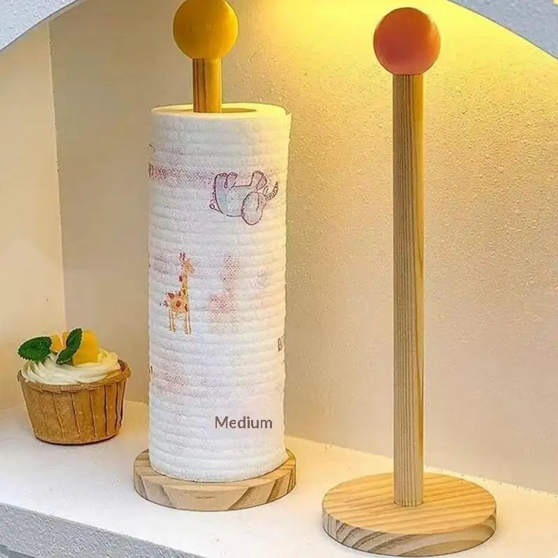 Wooden Toilet Paper Holder and Bathroom Tissue Hanger