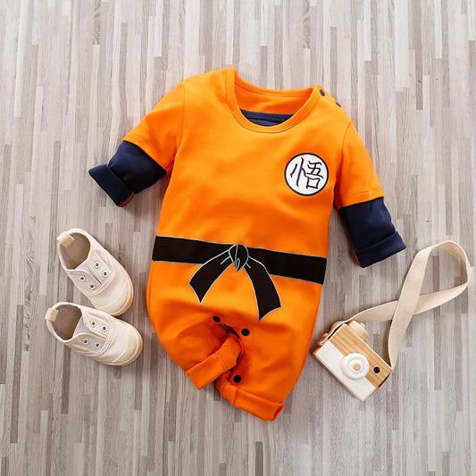 Anime Cape Style Baby Romper – Long Sleeve Cotton Bodysuit