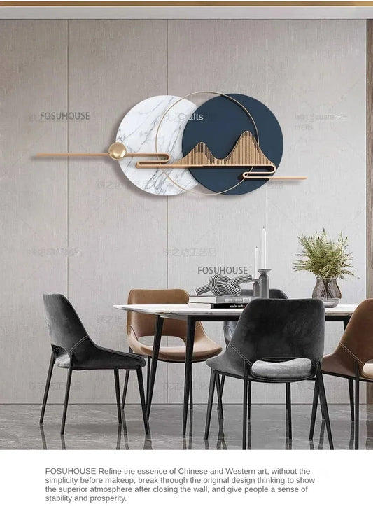 Light Luxury Circular Metal Wall Hanging – Sofa Background Home Decor