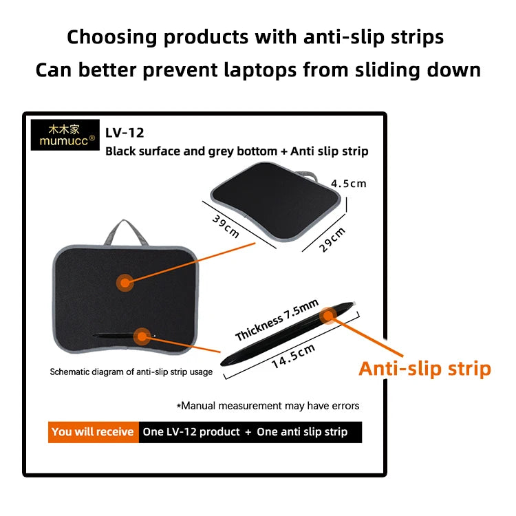 Multifunctional Laptop Desk with Cushion – Portable Lap Table with Mouse Pad