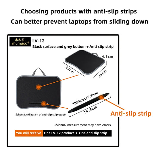 Multifunctional Laptop Desk with Cushion – Portable Lap Table with Mouse Pad