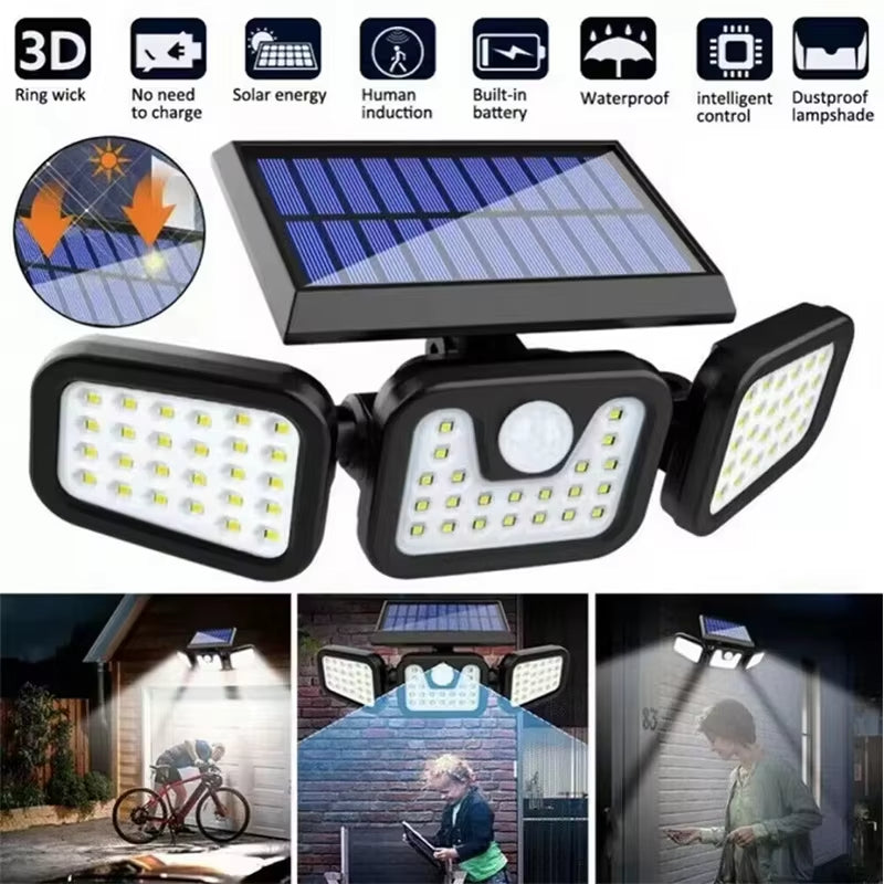 Secure Your Home – 3 Head Solar Motion Light