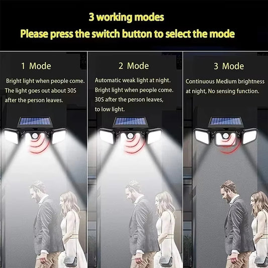 Secure Your Home – 3 Head Solar Motion Light