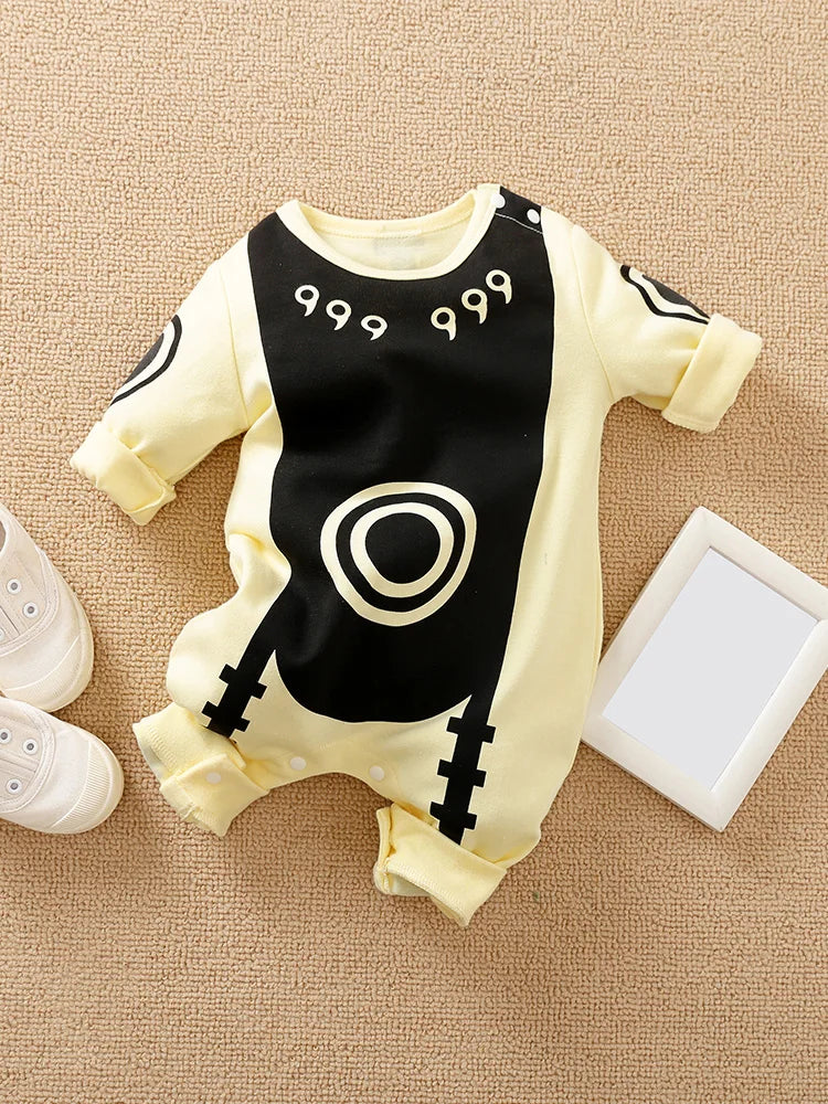 Anime Cape Style Baby Romper – Long Sleeve Cotton Bodysuit