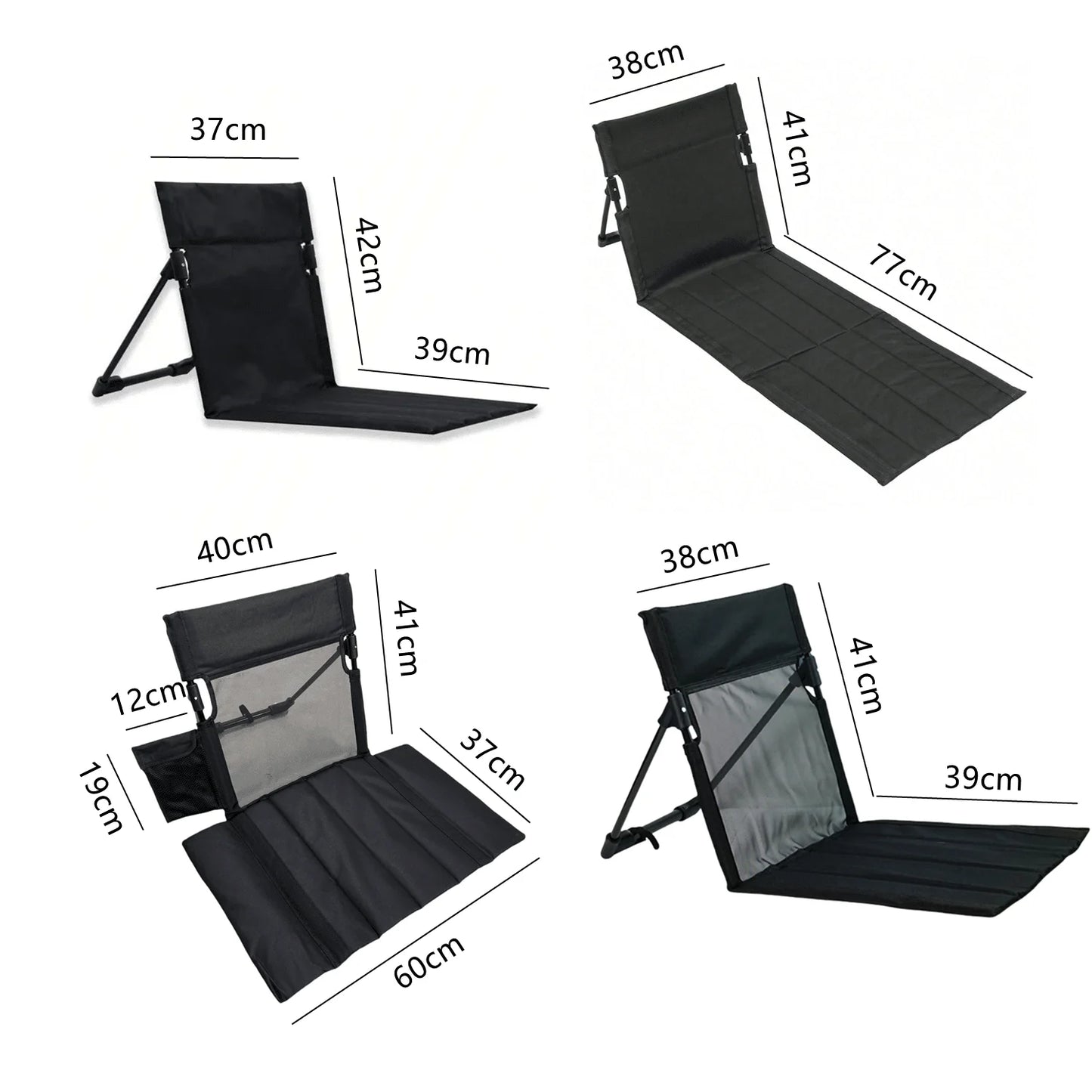 Foldable Camping Chair – Oxford Cloth Portable Outdoor Lazy Backrest Chair