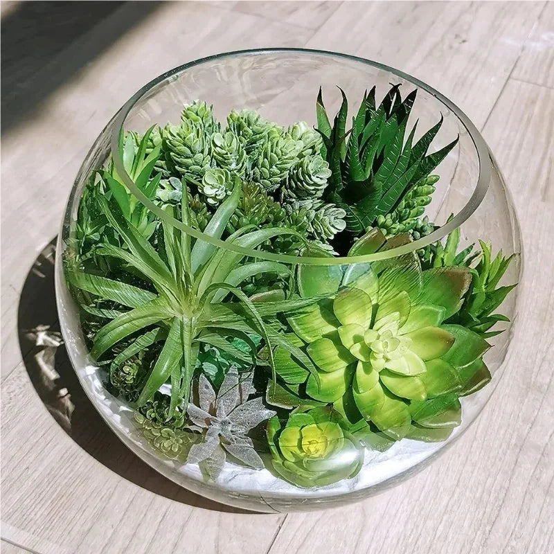 10/20PCS Artificial Succulent Plants – Mixed PVC Faux Succulents for Home & Desk Decor