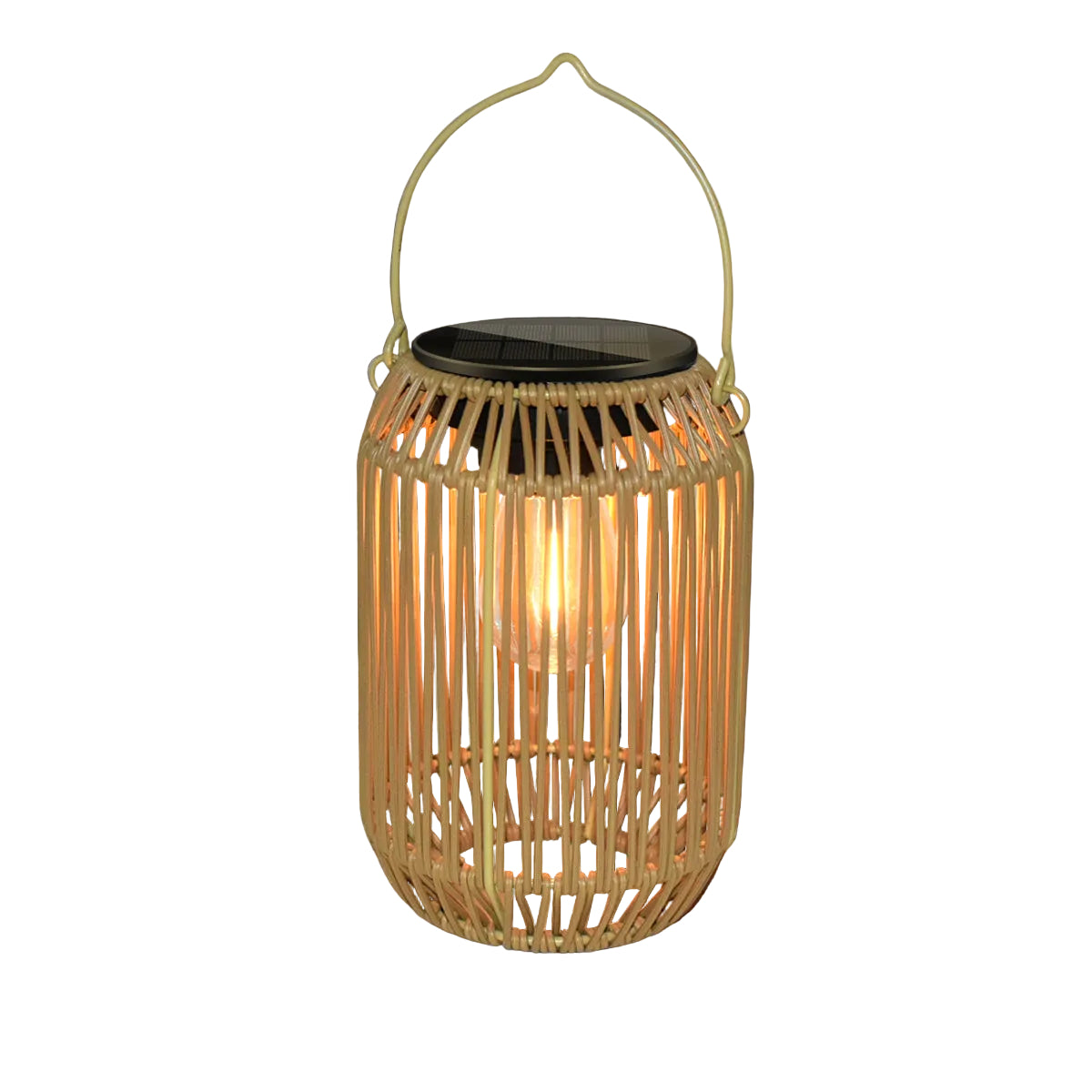 Solar Rattan Outdoor Lantern Light