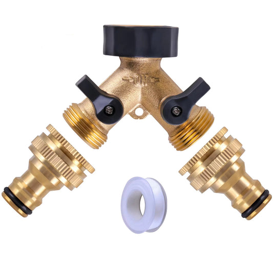 Split Your Water Flow – Brass Y Hose Connector
