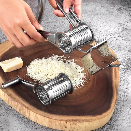 Stainless Steel Cheese Grater Hand Cranked
