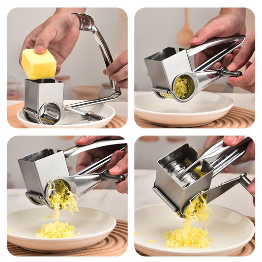 Stainless Steel Cheese Grater Hand Cranked