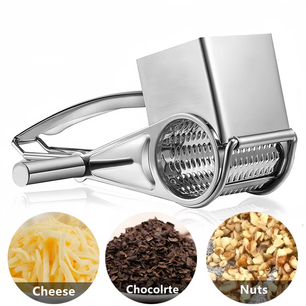 Stainless Steel Cheese Grater Hand Cranked