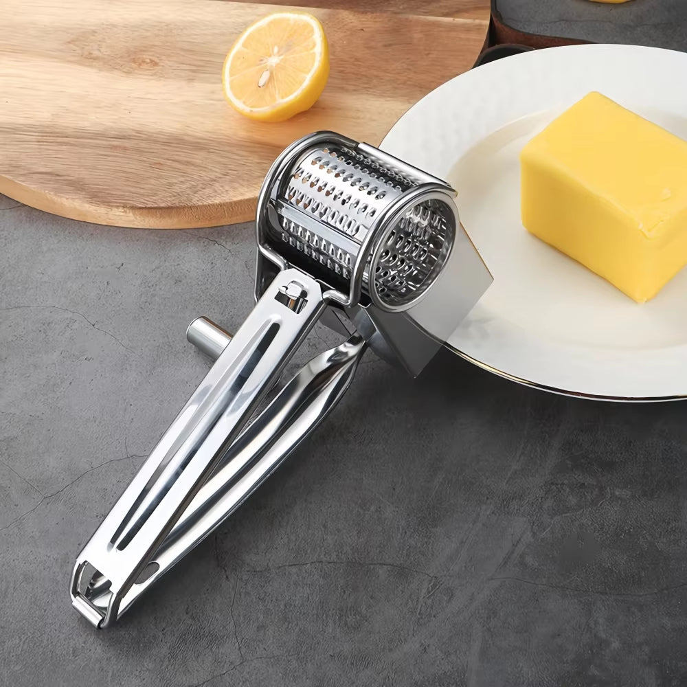 Stainless Steel Cheese Grater Hand Cranked