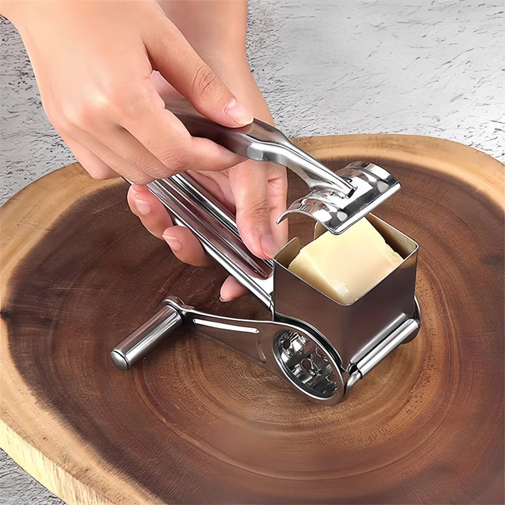 Stainless Steel Cheese Grater Hand Cranked