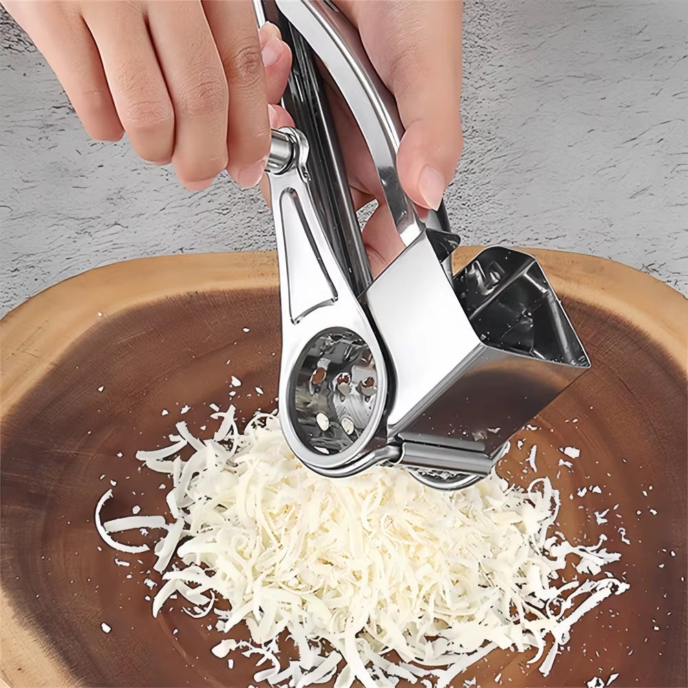 Stainless Steel Cheese Grater Hand Cranked