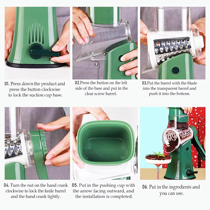 Vegetable Julienne Slicer Waffle Cutter Nut Chopper