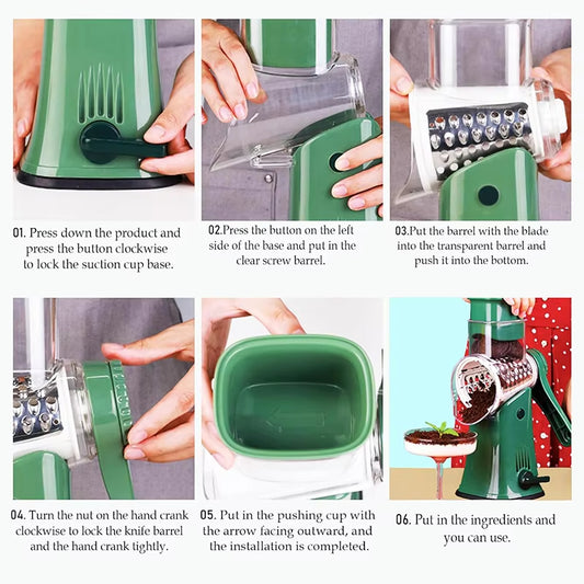 Vegetable Julienne Slicer Waffle Cutter Nut Chopper