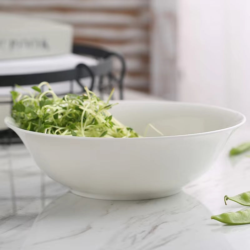 White Bone Large Soup Bowls