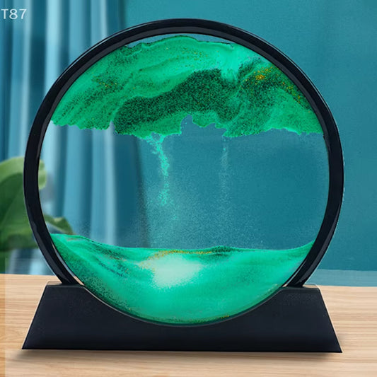3D Moving Sand Art Hourglass Decor
