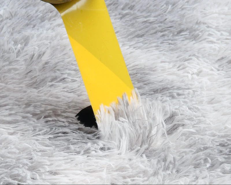 Grey Area Rug – 240x340 cm, Washable & Anti-Slip