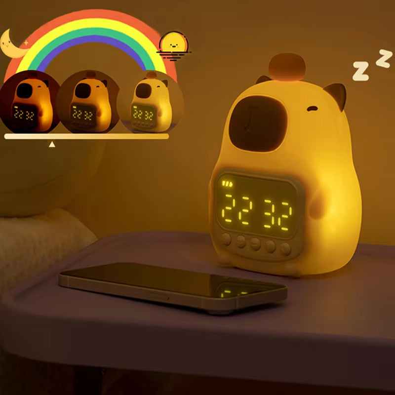 Cute Rechargeable Kids LED Alarm Clock