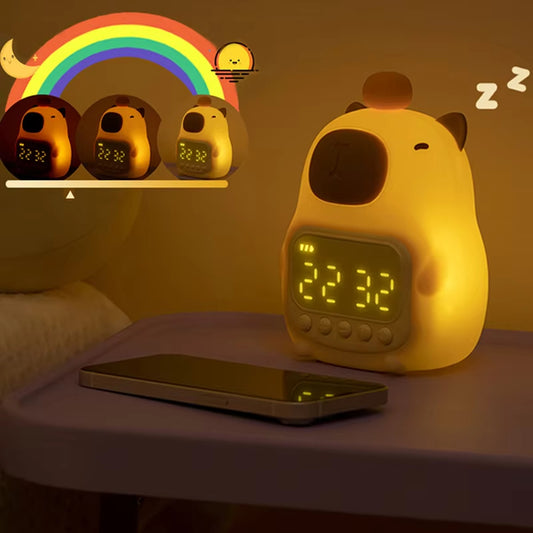 Cute Rechargeable Kids LED Alarm Clock